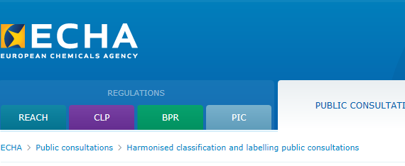 ECHA,CLP,Harmonised,Labeling,Classification,Consultation ECHA,CLP,Harmonised,Labeling,Classification,Consultation