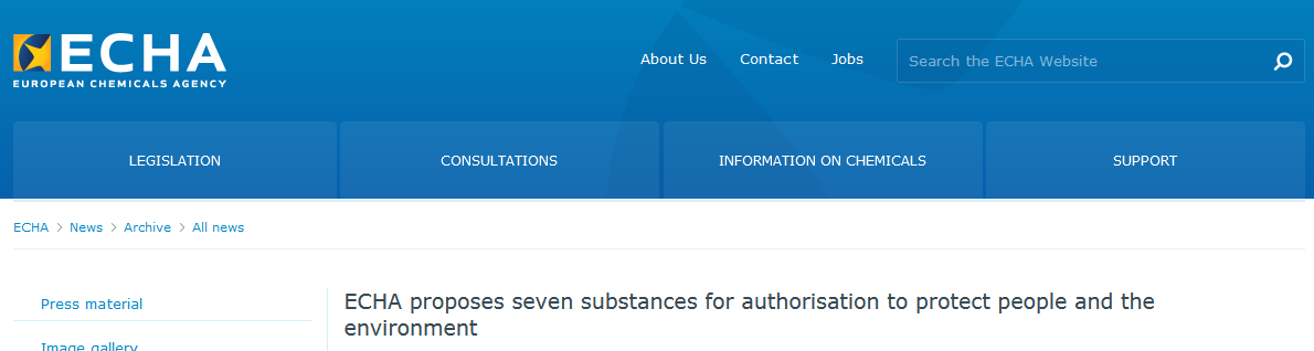 Chemical,REACH,Authorisation,ECHA,SVHC,Exemption Chemical,REACH,Authorisation,ECHA,SVHC,Exemption
