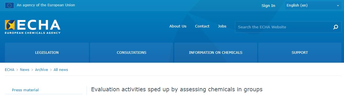 物質,卷宗,評估,ECHA,合規 物質,卷宗,評估,ECHA,合規