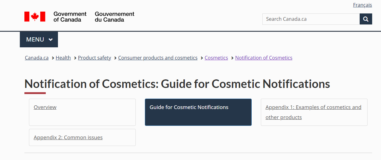 Canada,Cosmetic,Notification,Guide,Update,Requirements