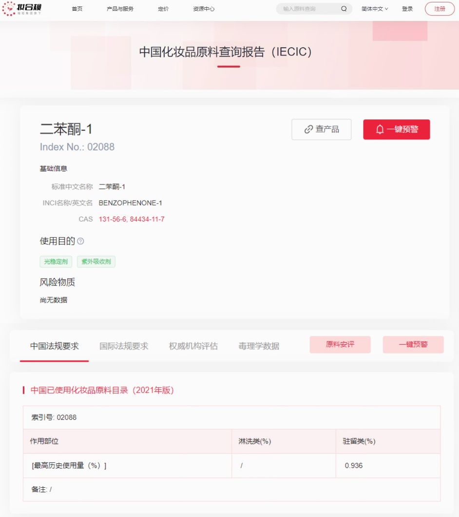 歐盟,SCCS,二苯酮-1,妝合規,化妝品原料