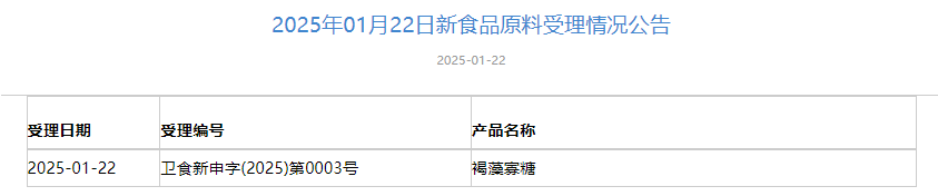 三新食品,受理動態,麥角硫因,天山雪蓮細胞培養物,新食品原料,受理申報